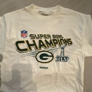 Reebok White Green Bay Packers champions Super Bowl XLV New